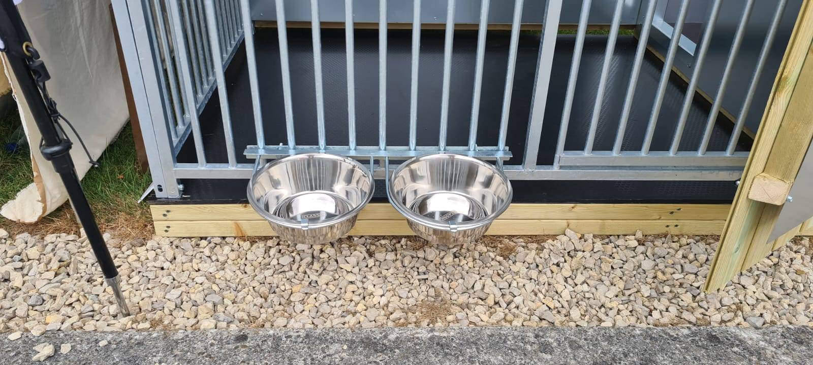 Double Dog Bowl Stand Holder Bowls Benchmark Kennels